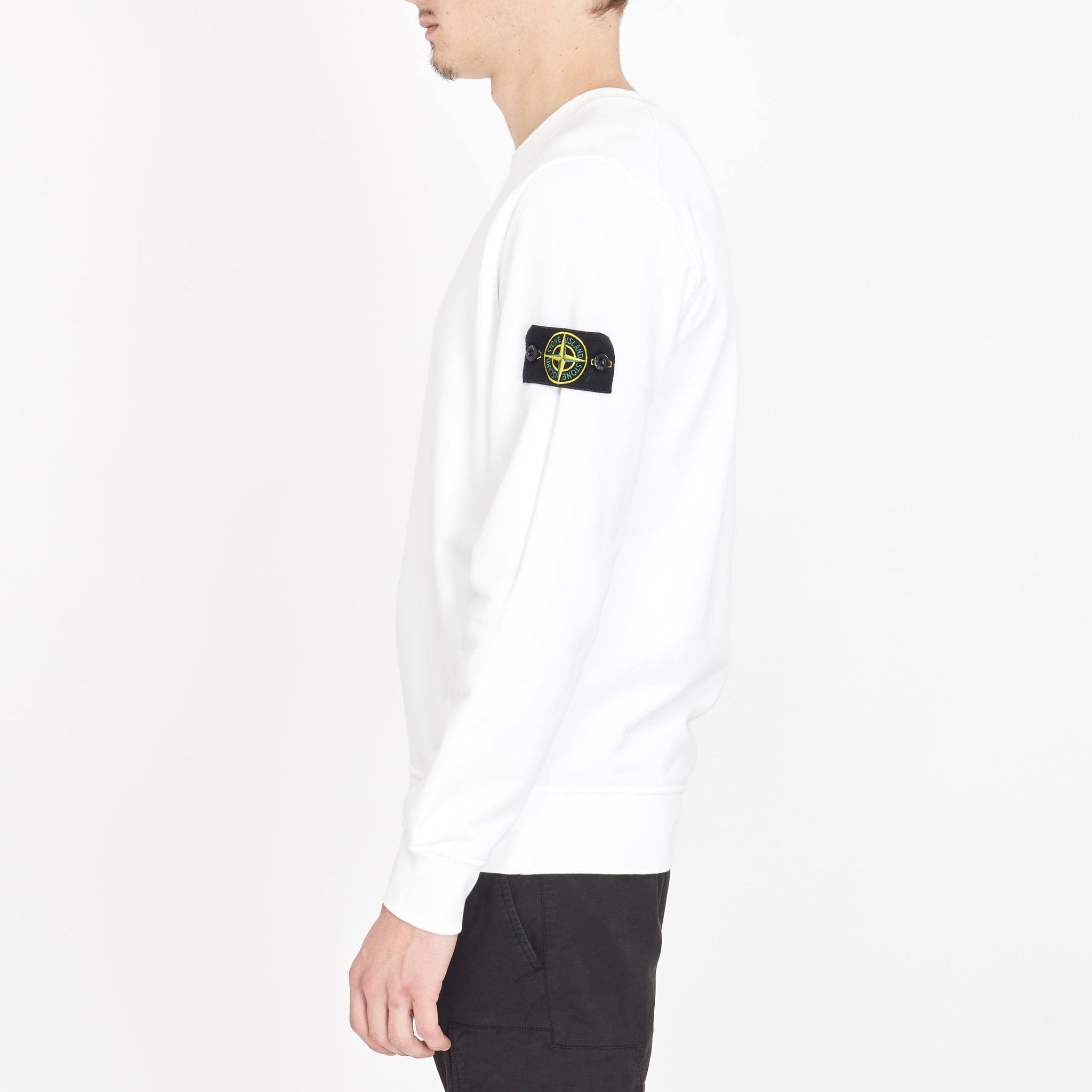 Crewneck Stone Island Blanc