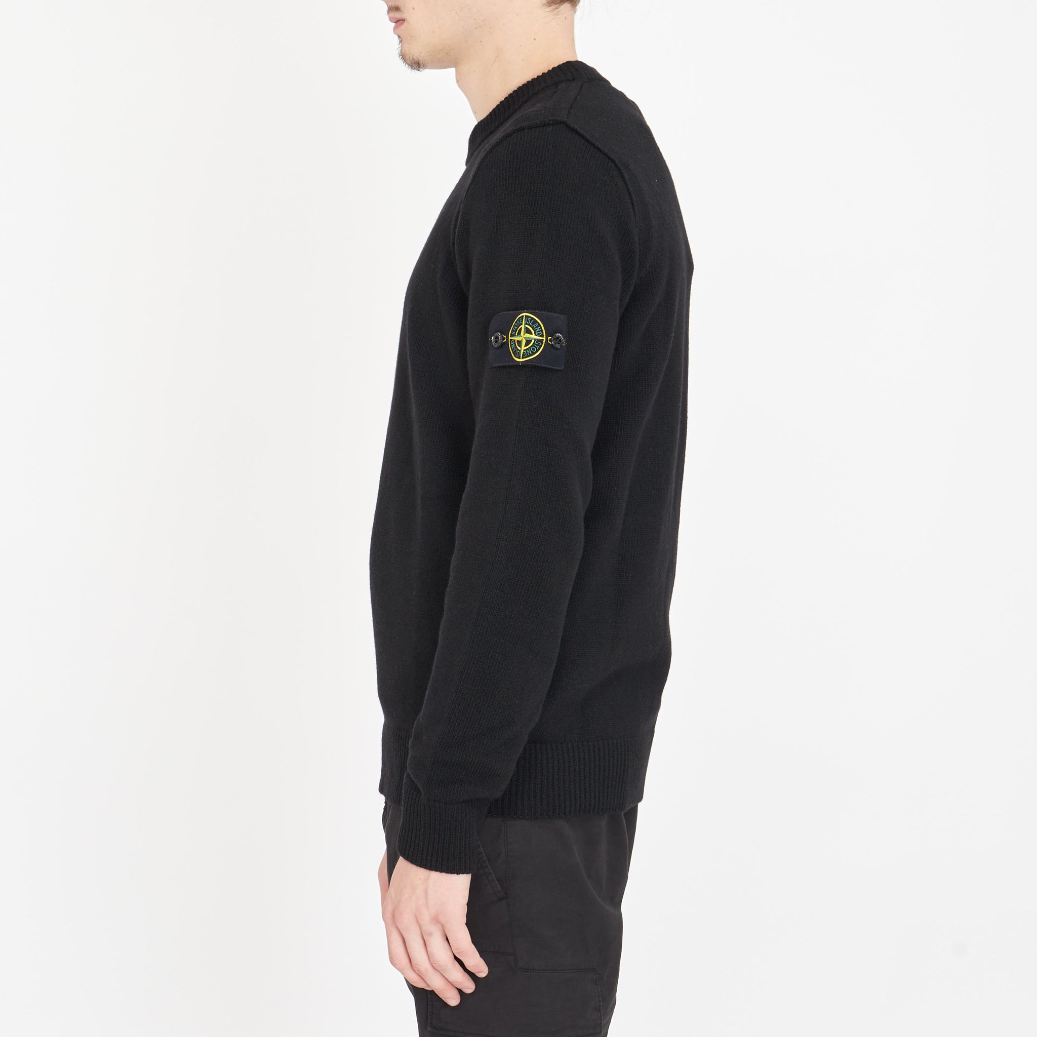 Pull Stone Island en Maille Noir