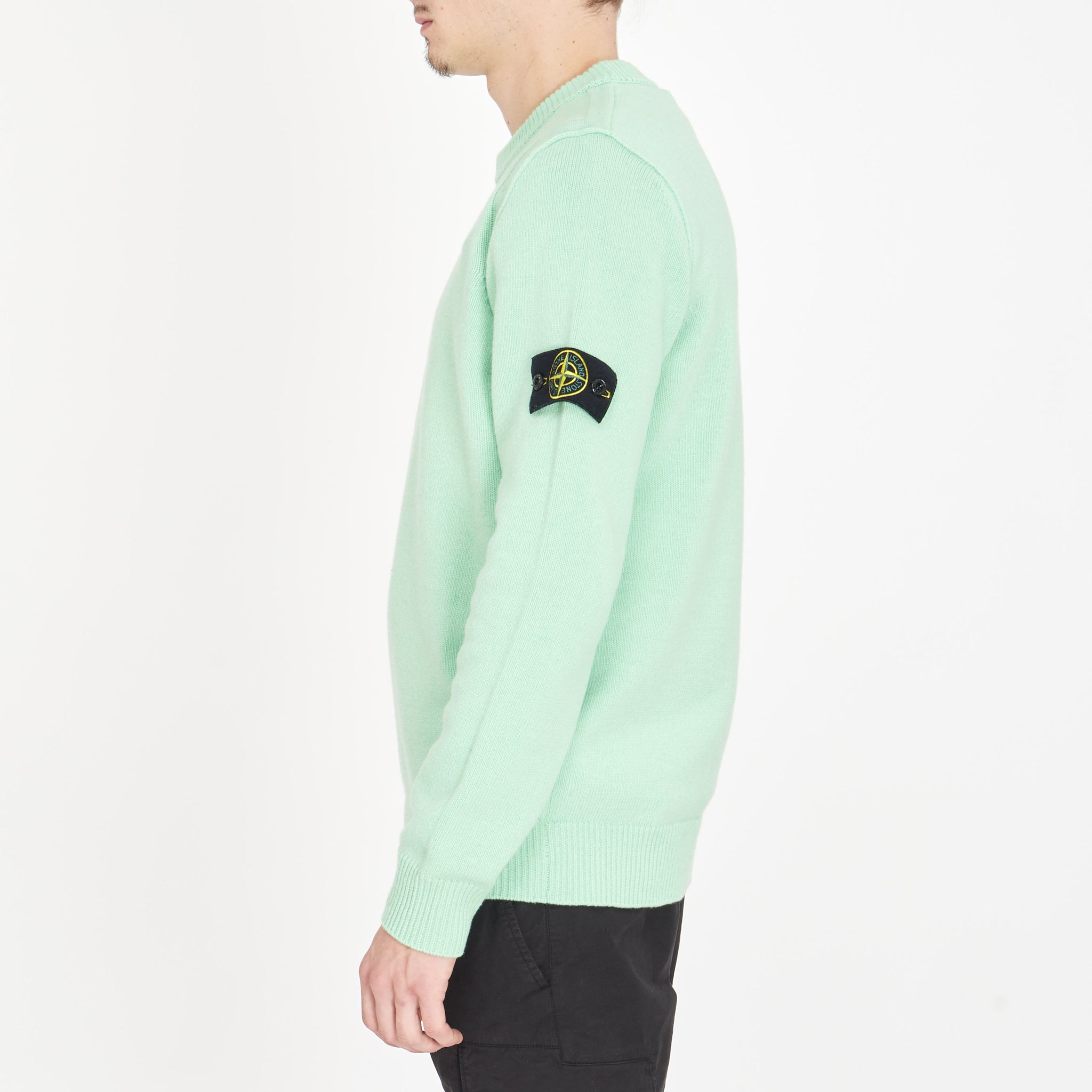 Pull Stone Island en Maille Vert