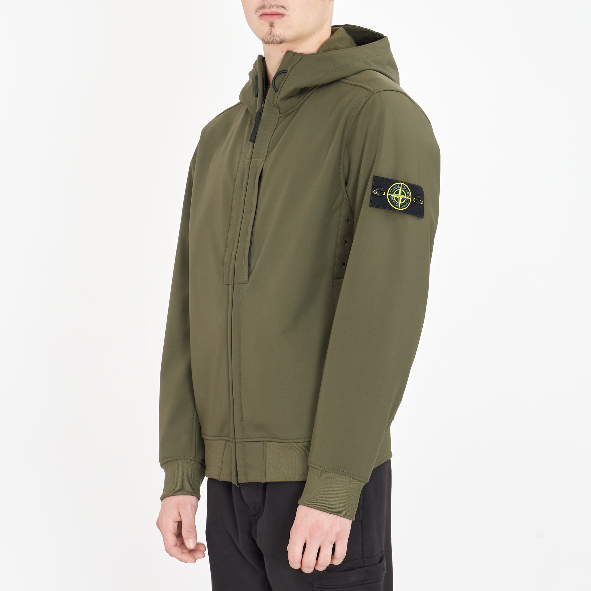 Veste Stone Island Soft-Shell Vert Kaki