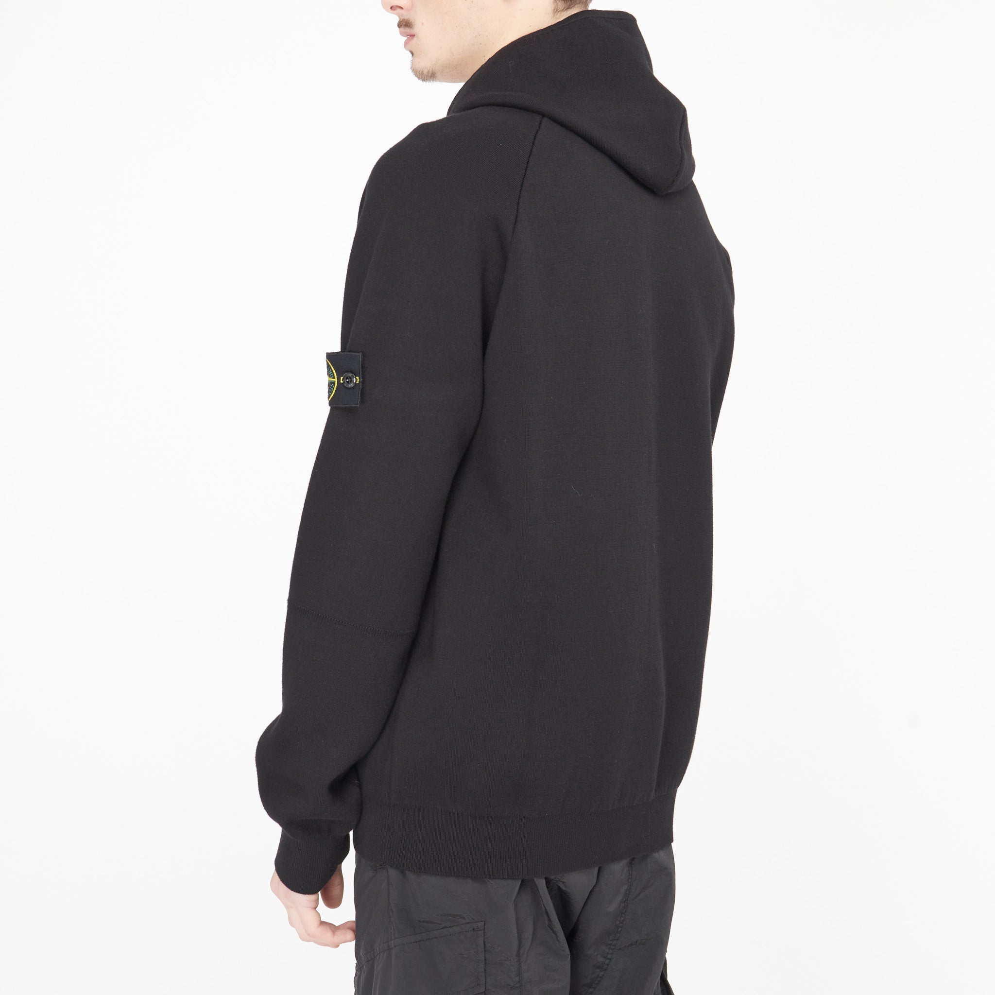 Hoodies à Zip Stone Island 563A6 Maille Noir