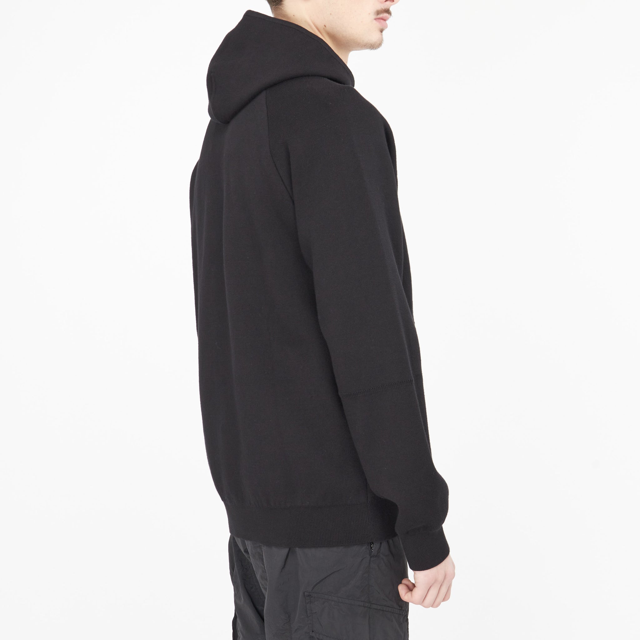 Hoodies à Zip Stone Island 563A6 Maille Noir