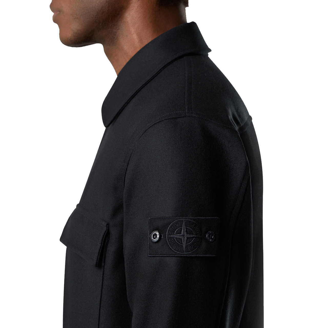 Surchemise Ghost flanelle laine noire