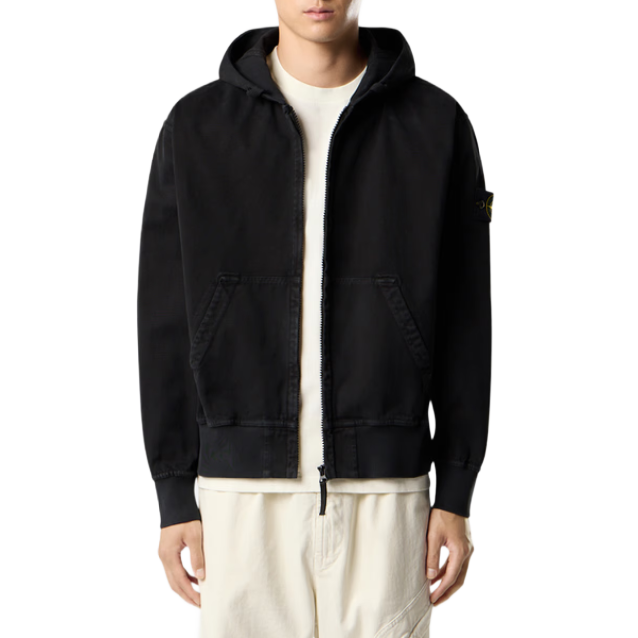 Sweat Stone Island Zippé Capuche Oversize