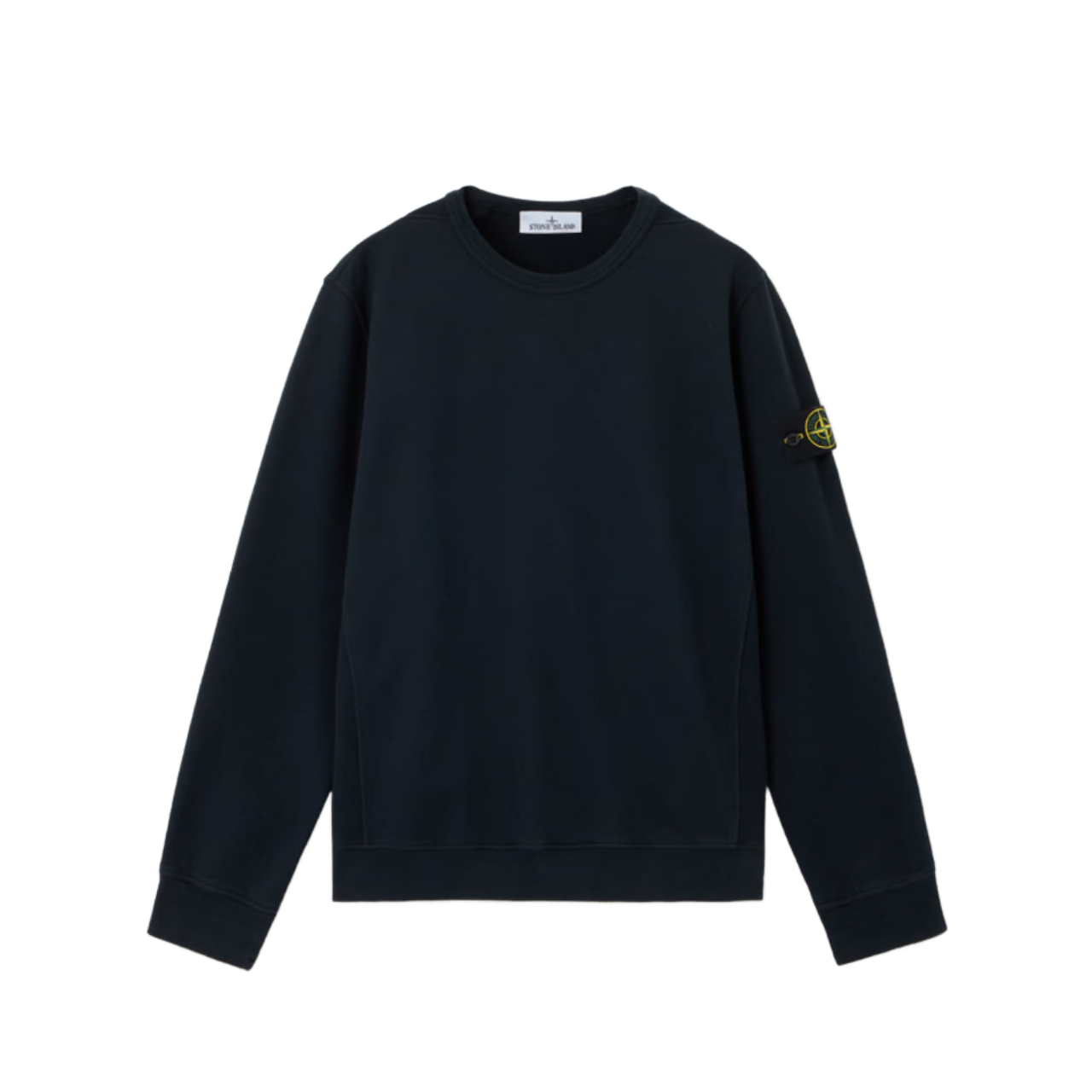 Sweat Stone Island insert côtelé bleu marine