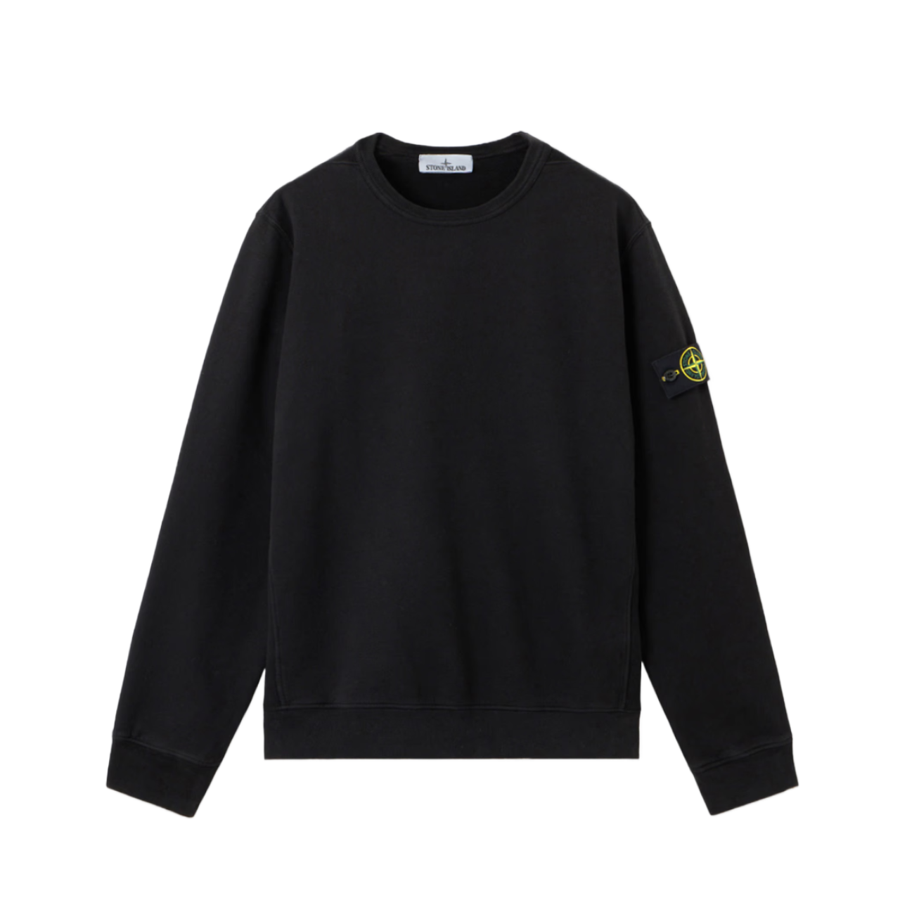 Sweat Stone Island insert côtelé noir
