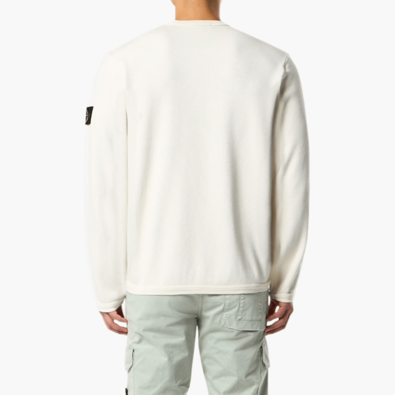 Sweat crewneck mesh Ivoire