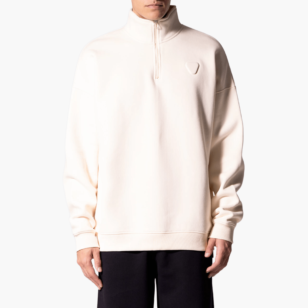 Sweat unisexe patch poitrine — Crème