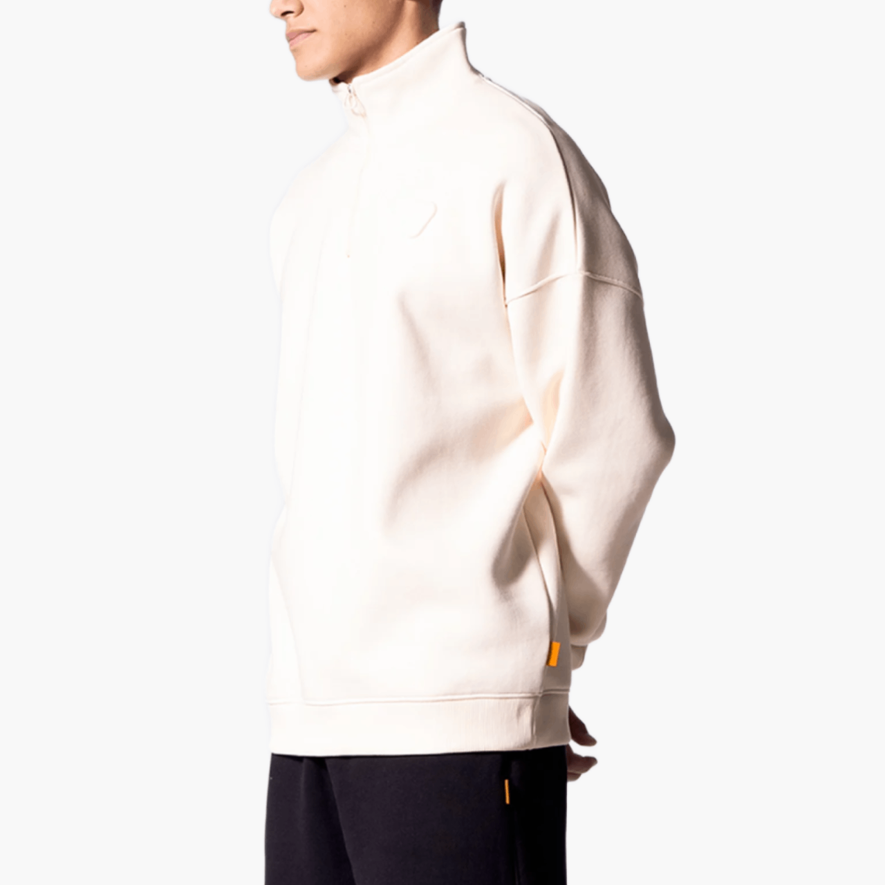 Sweat unisexe patch poitrine — Crème