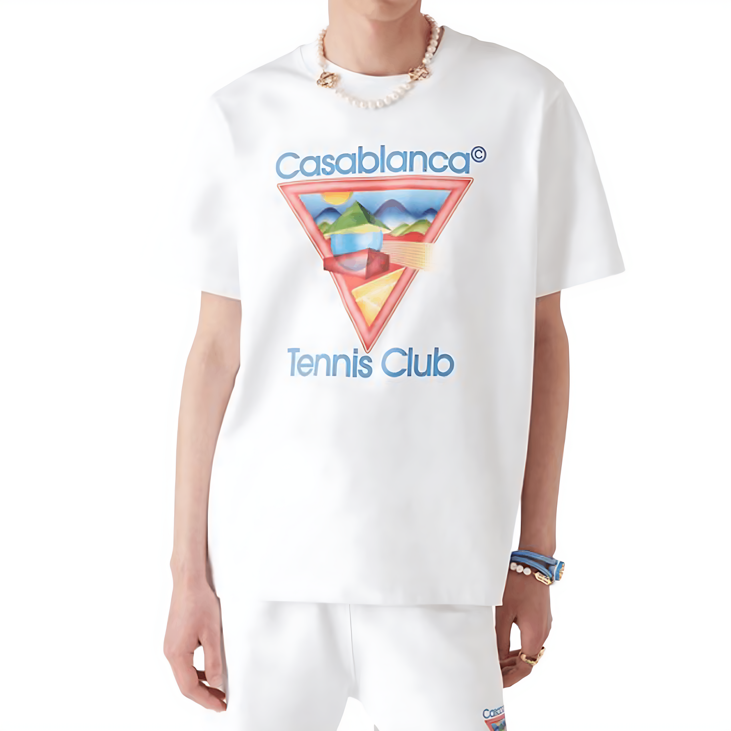 T-Shirt Casablanca Tennis Club Icon noir