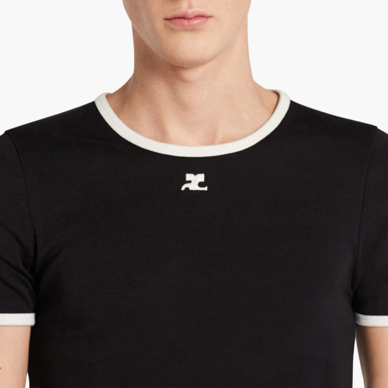 T-Shirt Courrèges Signature Contrast