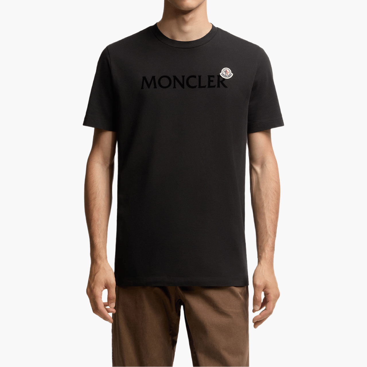 T-Shirt Moncler logo floqué noir