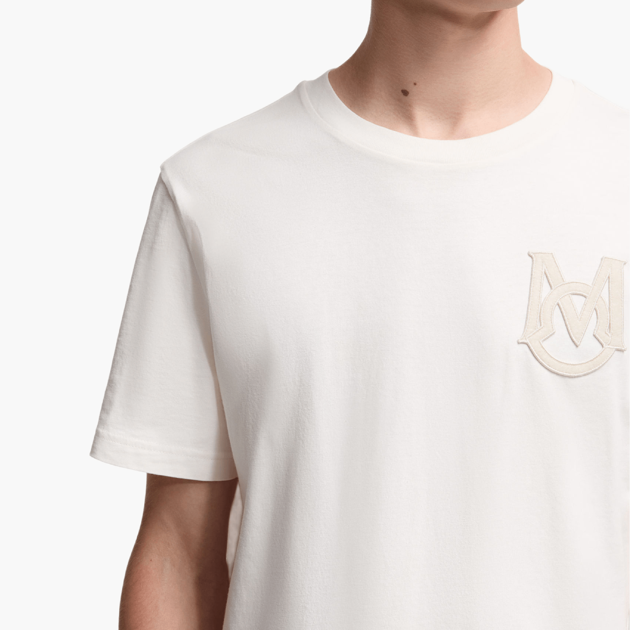 T-Shirt Moncler monogramme blanc