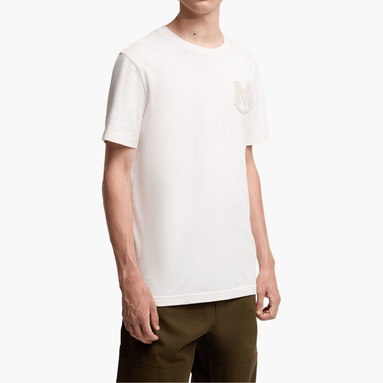 T-Shirt Moncler monogramme blanc