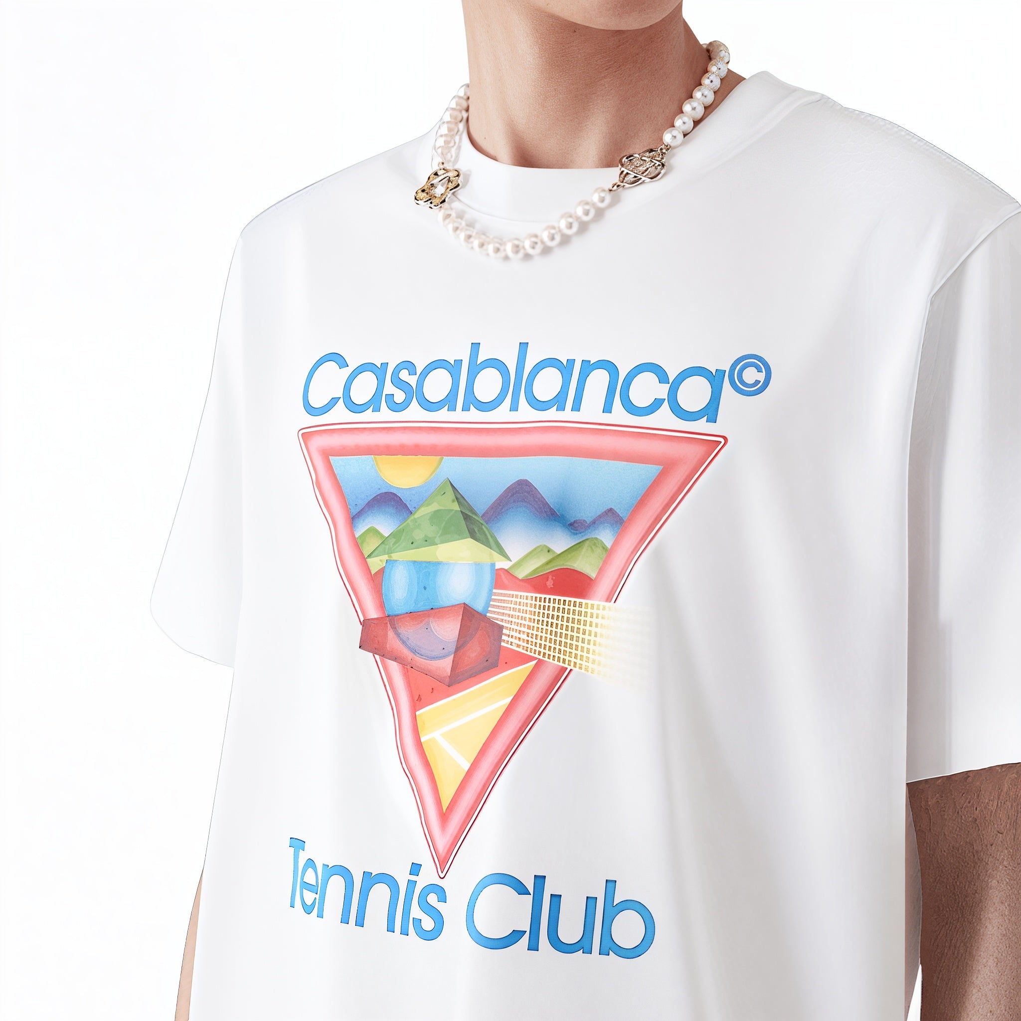 T-Shirt Casablanca Tennis Club Icon noir