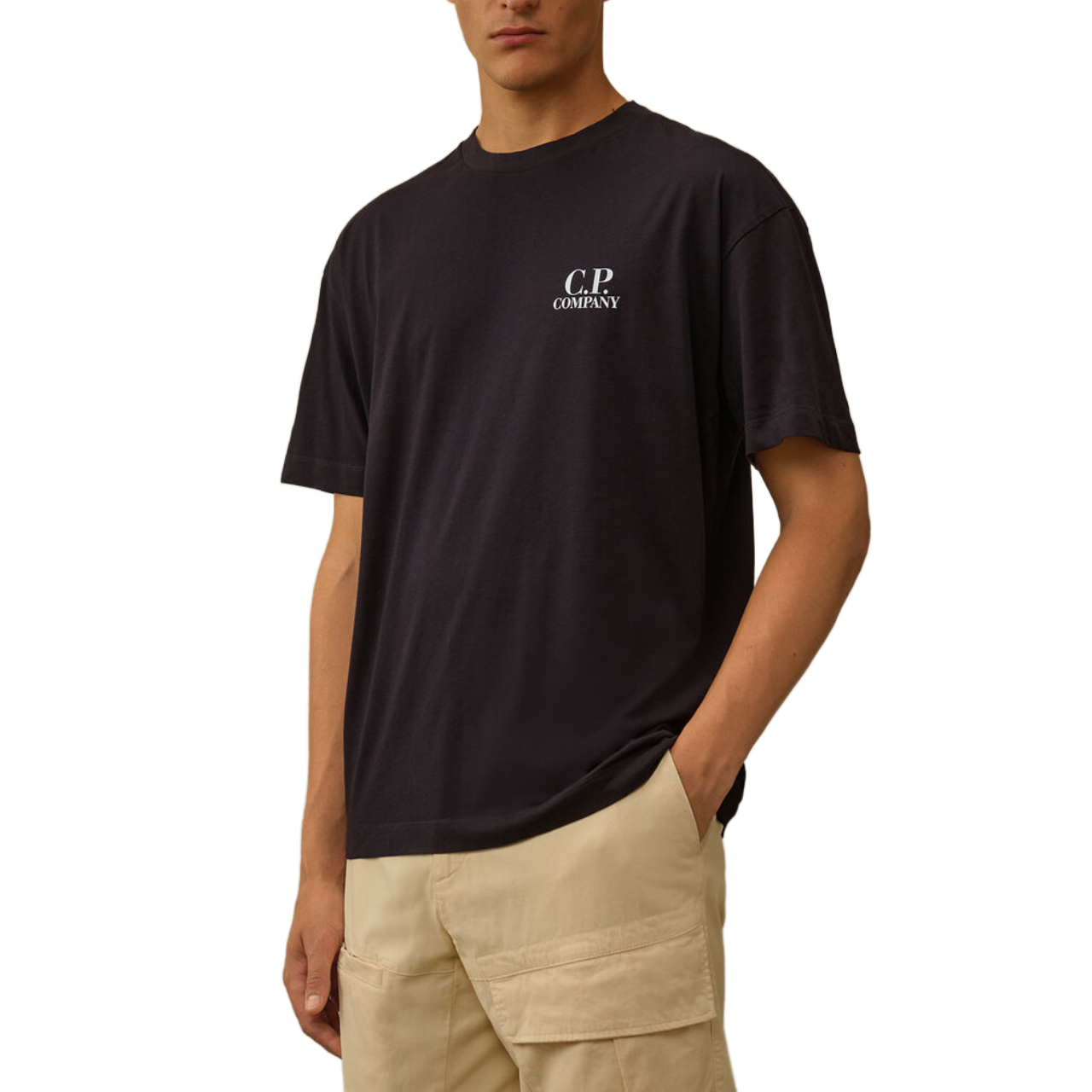 T-shirt C.P. Company logo noir