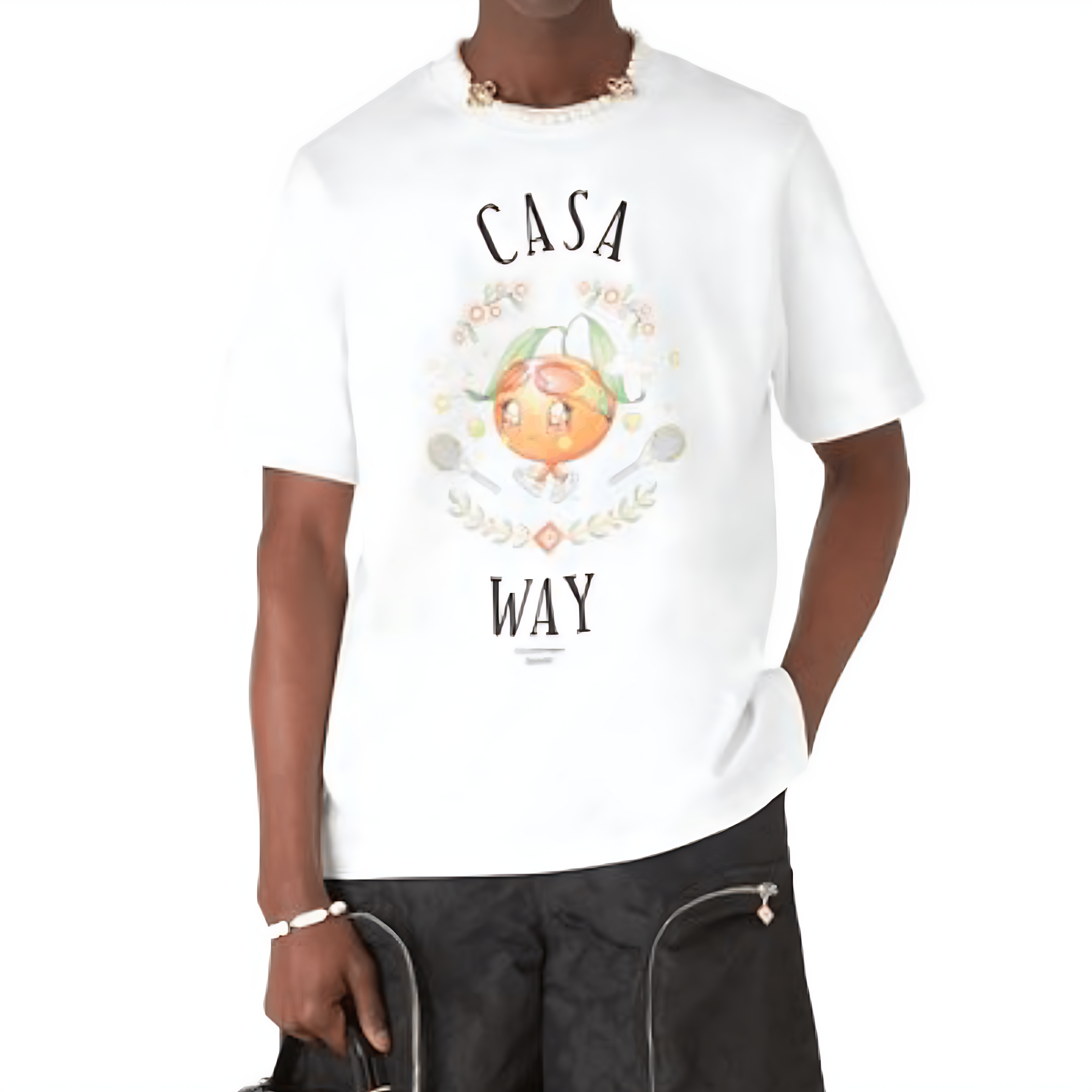 T-shirt Casablanca Casa Way Orange Mascot