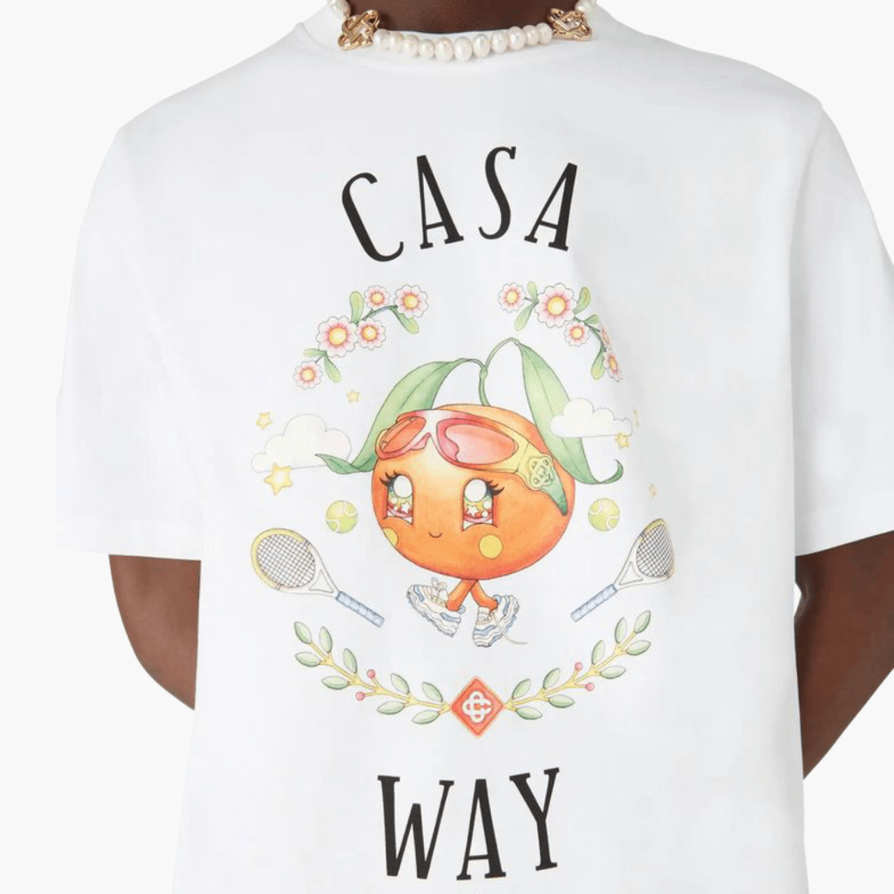 T-shirt Casablanca Casa Way Orange Mascot