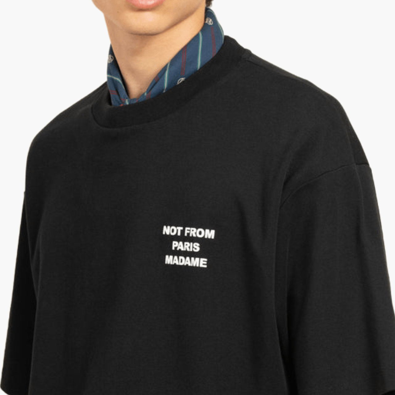 T-shirt Drôle de Monsieur Slogan Noir