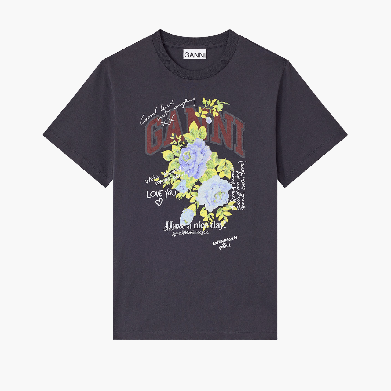 T-shirt Ganni Imprimé Rose