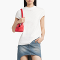 Oversized T-shirt with asymmetrical length