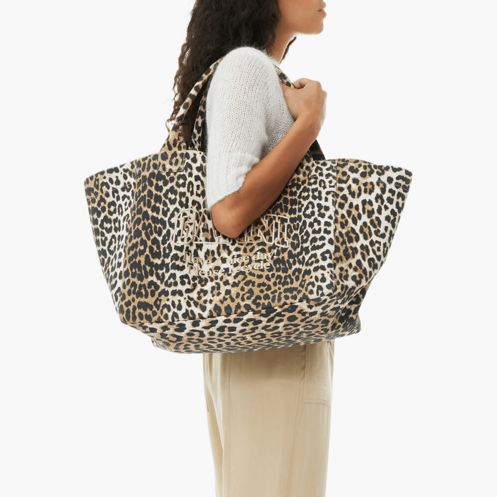 Tote XXL imprimé léopard