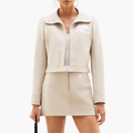 Reissue vinyl stand-up collar jacket — Mastic Grey 