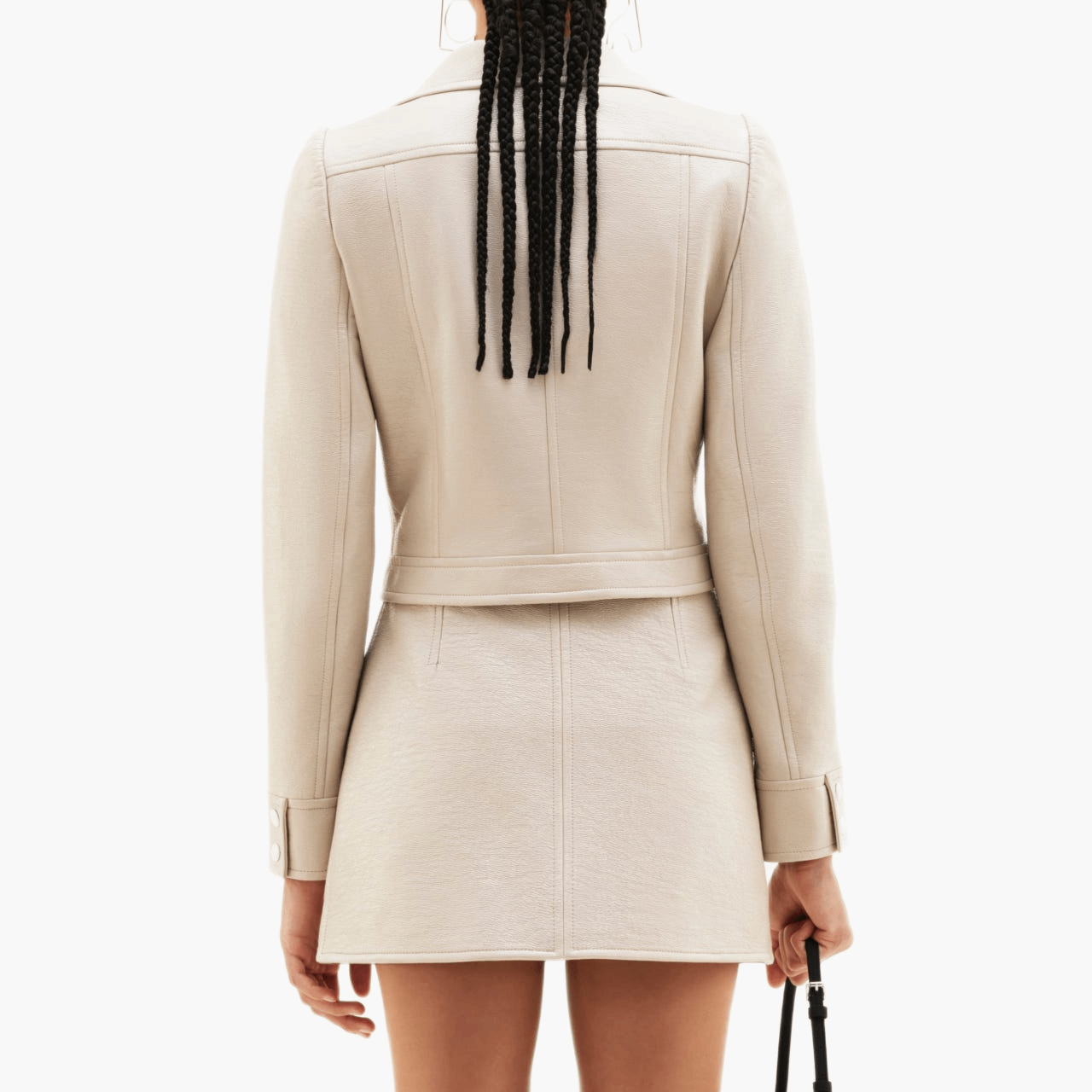 Reissue vinyl stand-up collar jacket — Mastic Grey 