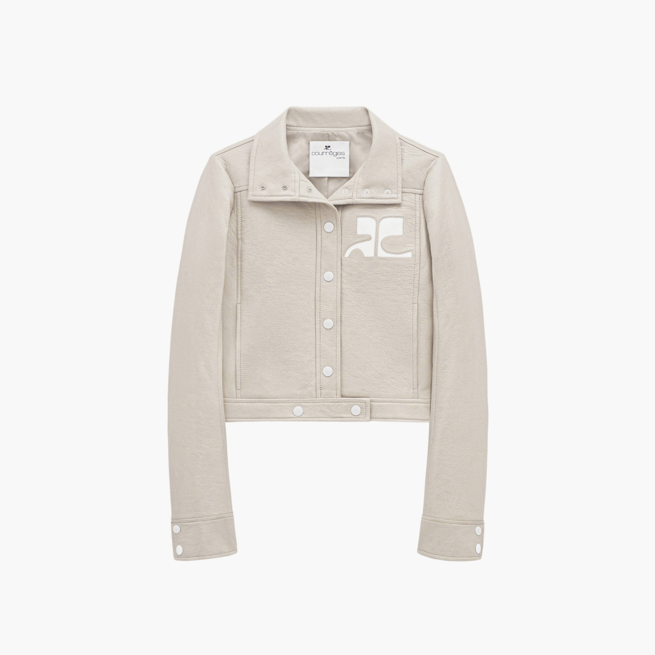 Reissue vinyl stand-up collar jacket — Mastic Grey 