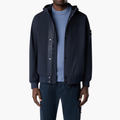 Navy Blue Soft Shell Hooded Jacket