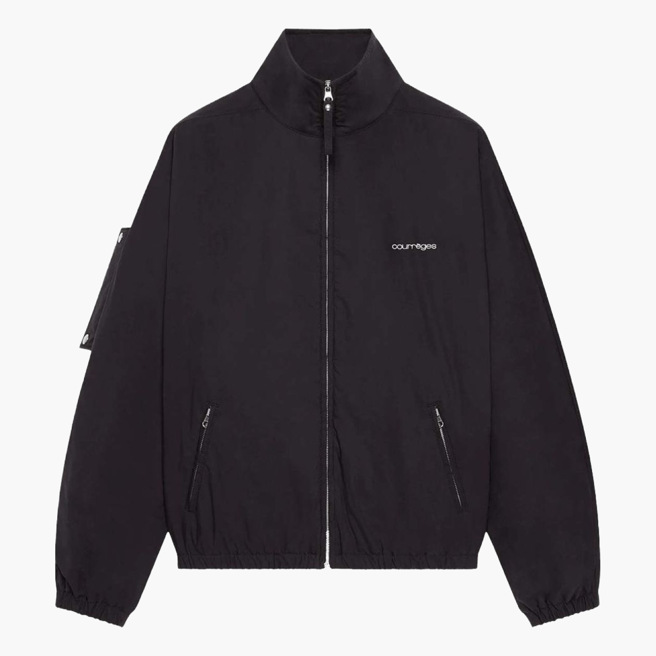 Veste Courrèges zip brodée noir