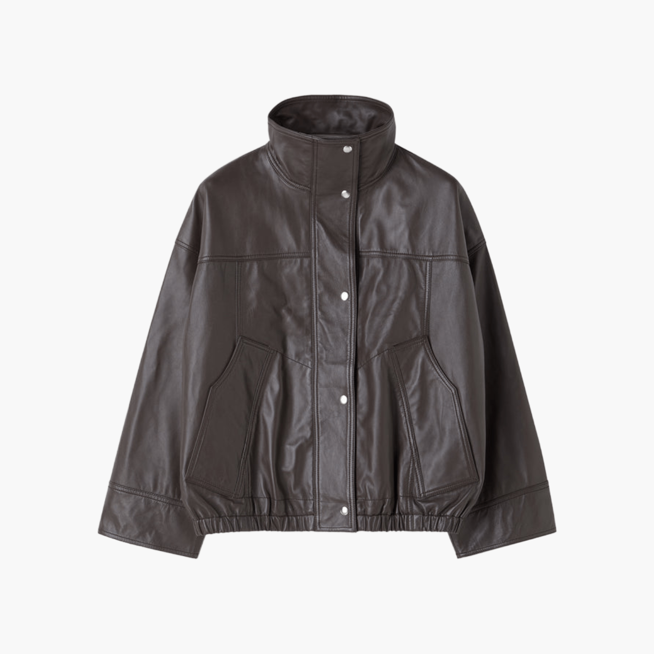 Veste Cuir Patch Pocket Earth