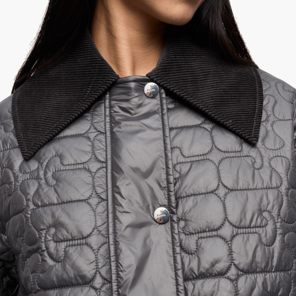 Veste midi matelassée brillante