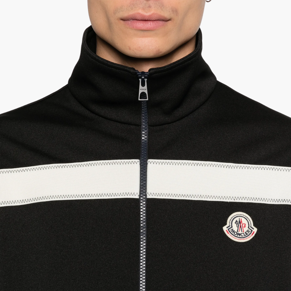 Track jacket with contrasting panels