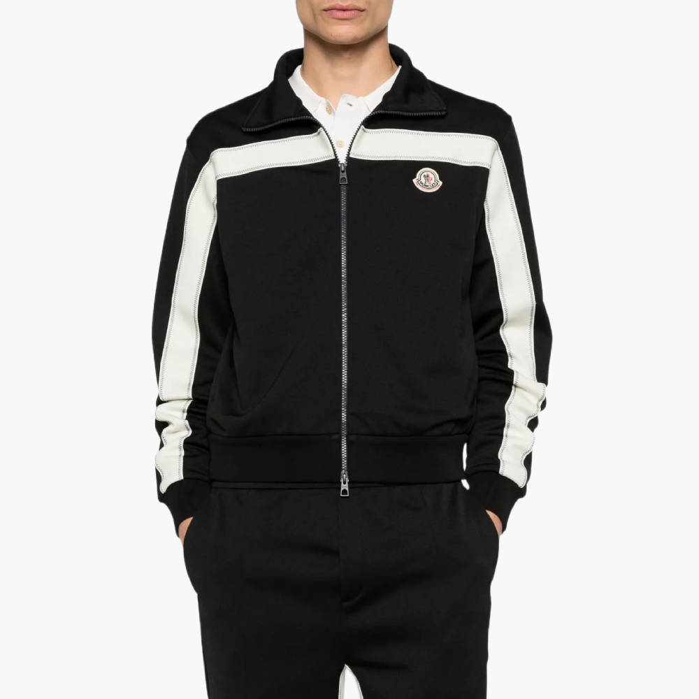 Veste track à empiècements contrastés