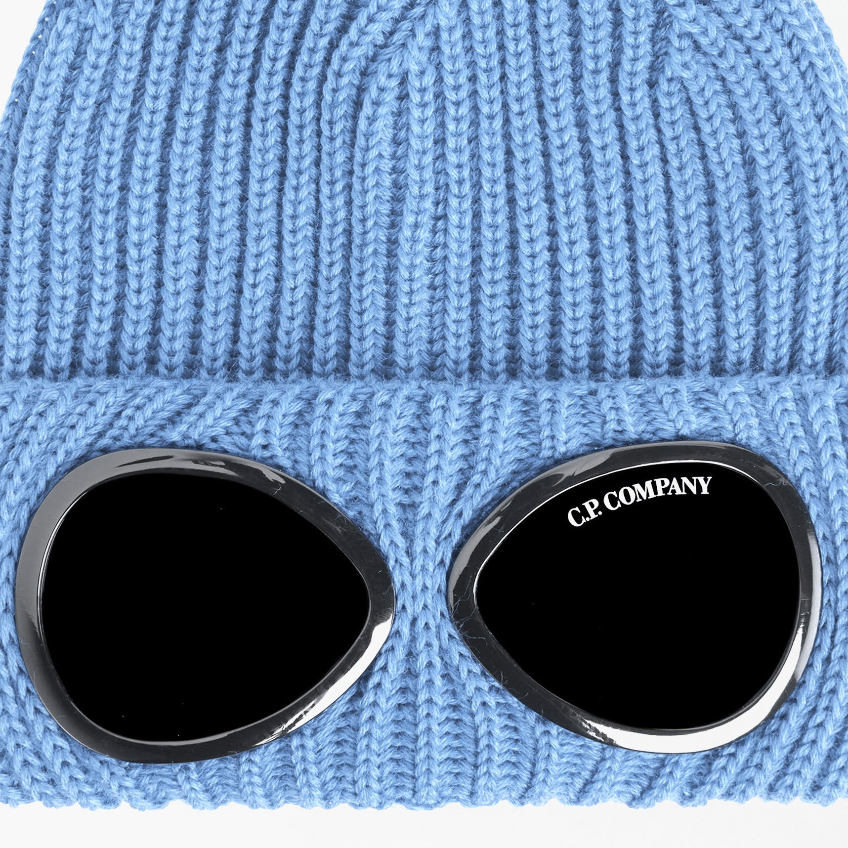 Bonnet Cp Company en Laine Goggle Bleu