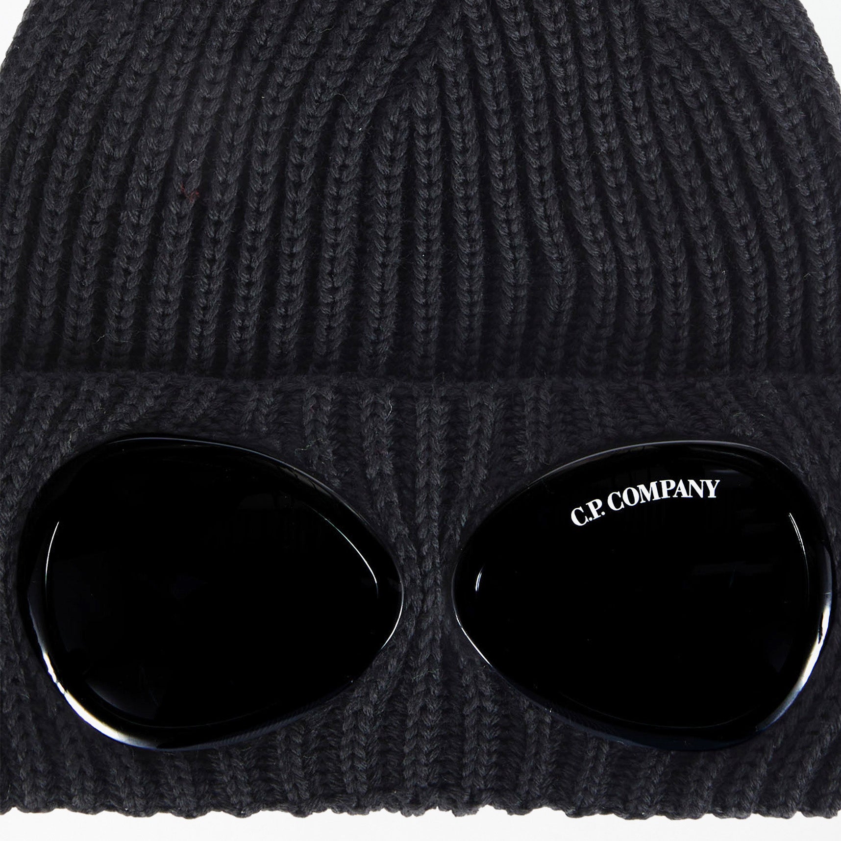 Bonnet Cp Company en Laine Goggle Noir