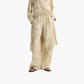 Wide Leg Silk Trousers