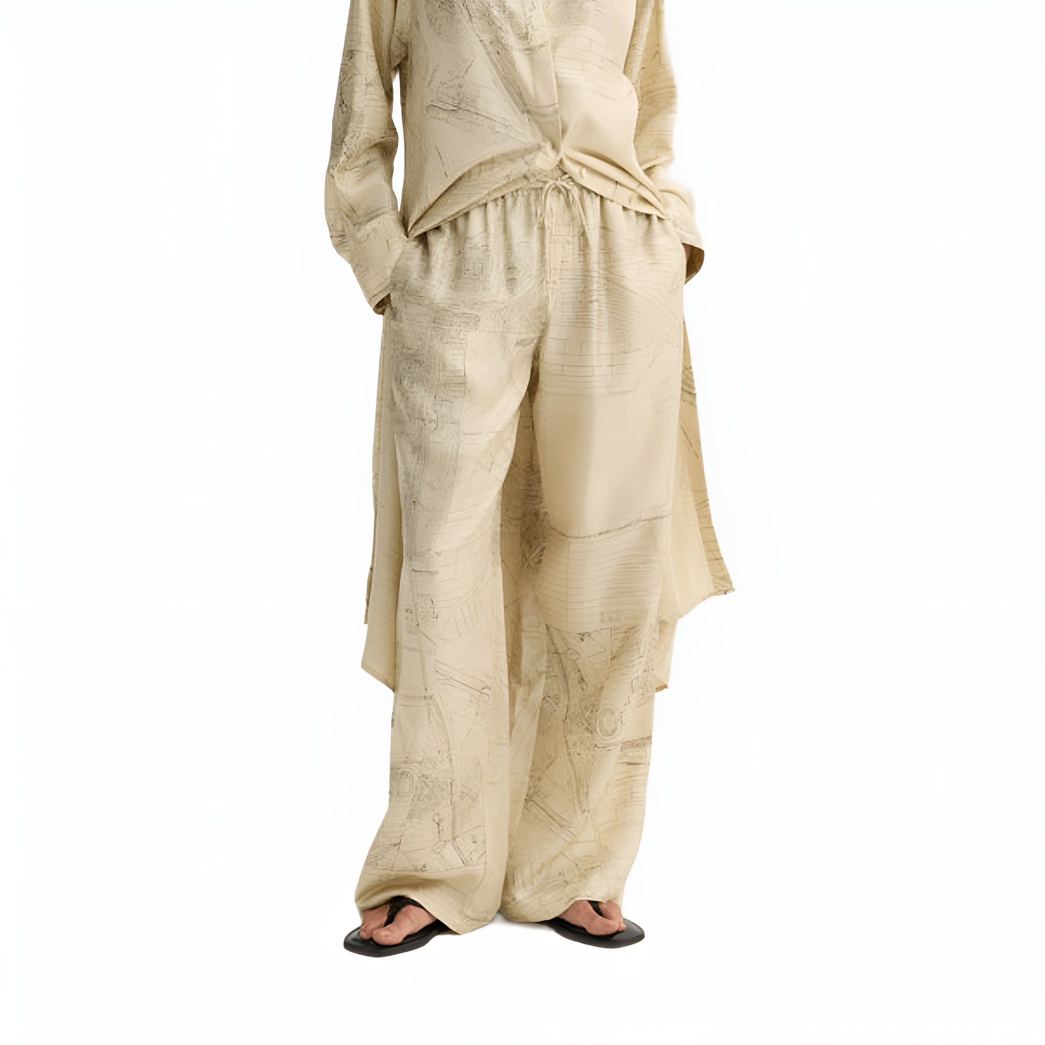 Pantalon Soie Wide Leg