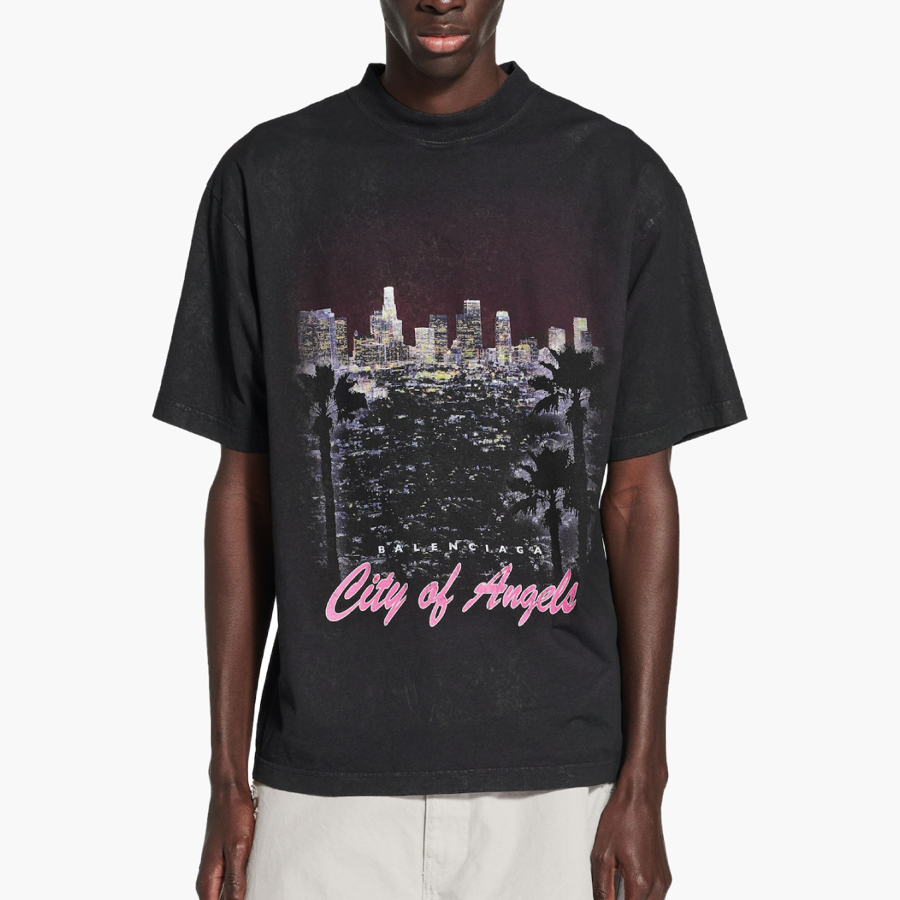 T-shirt Balenciaga City Of Angels Noir