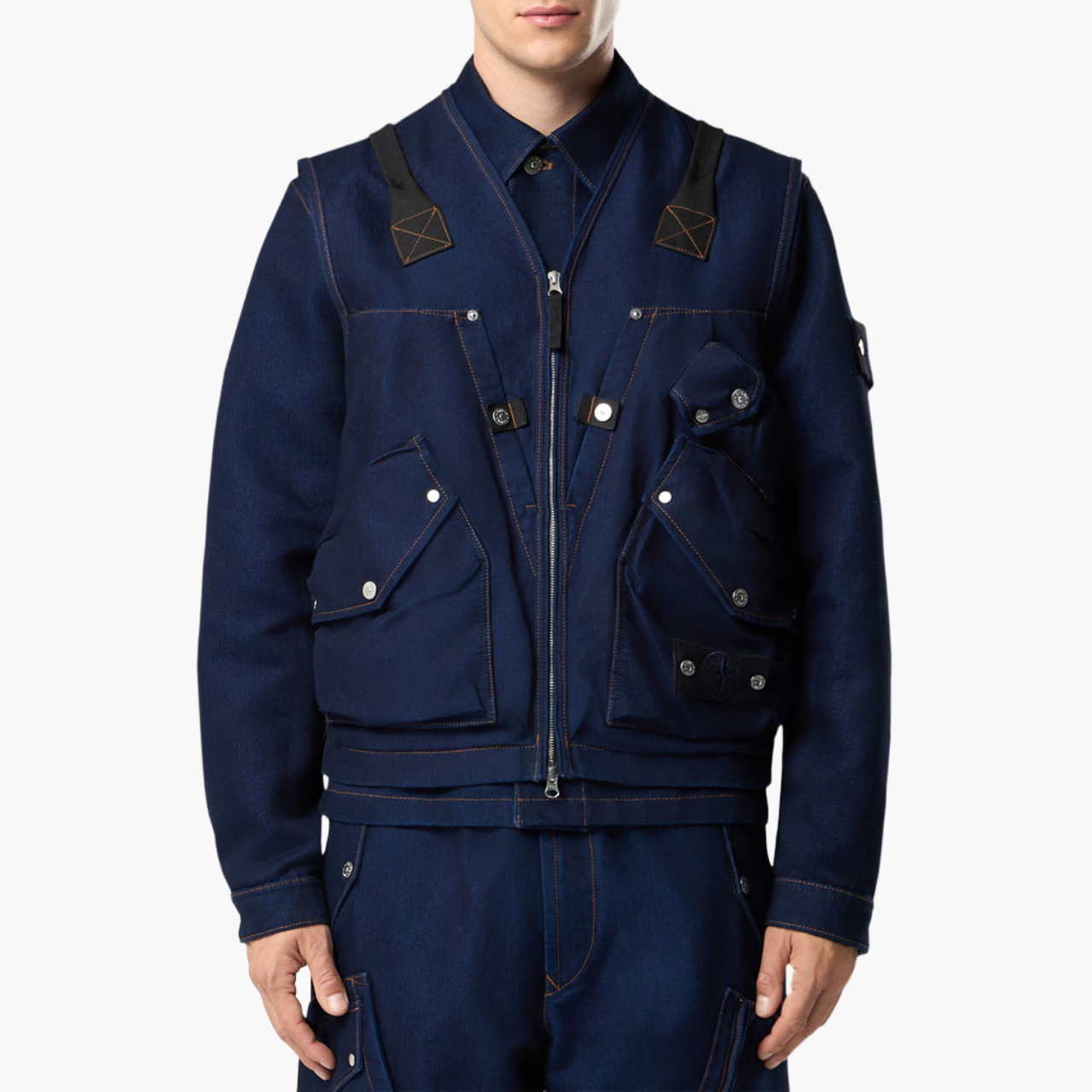 Gilet utilitaire Stone Island indigo