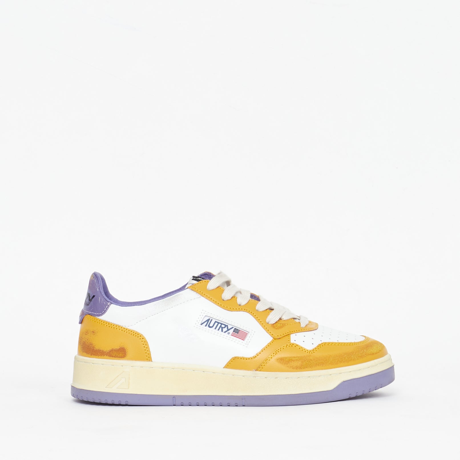Sneaker Autry Super Vintage Moutarde et Pourpre
