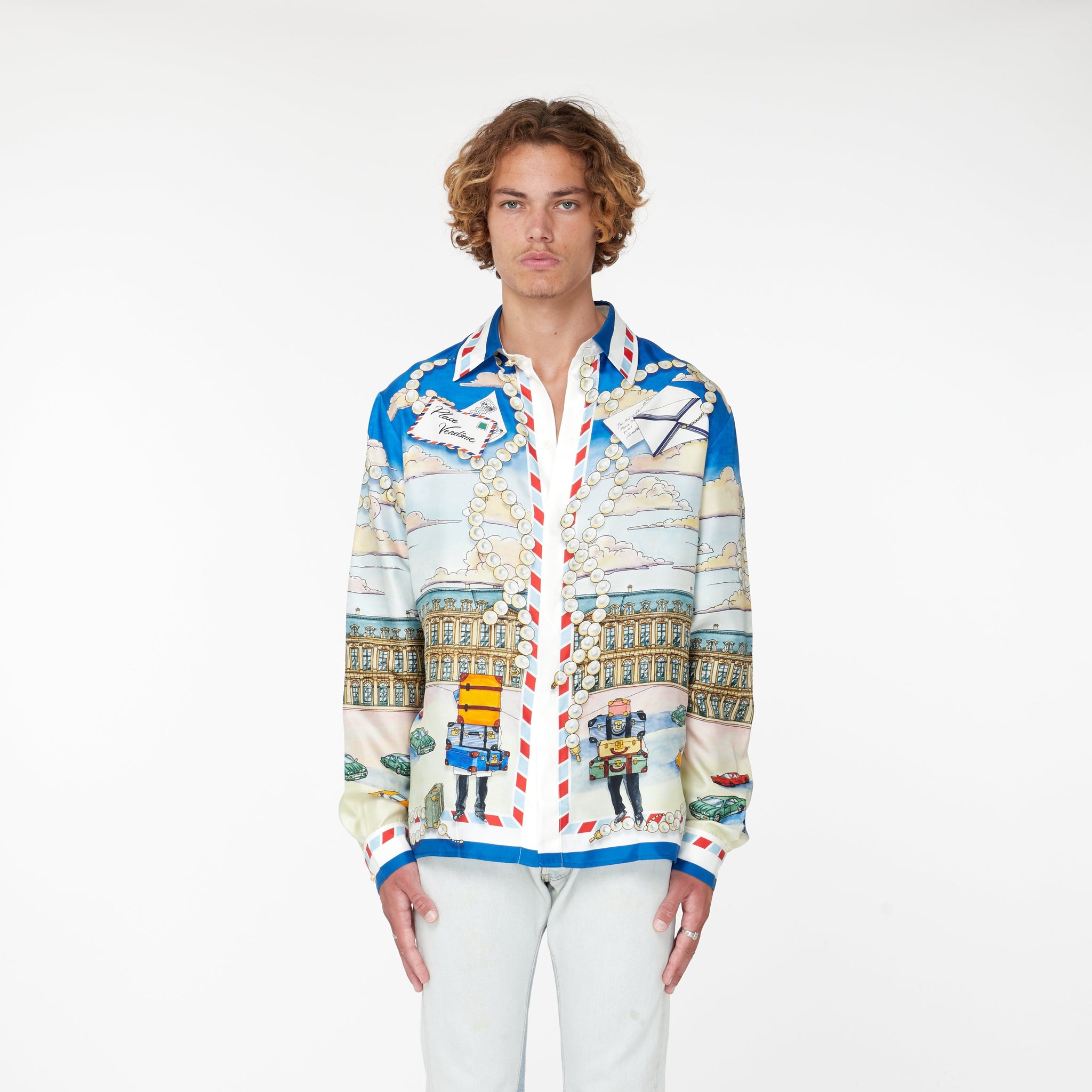 Chemise en soie Place de la Concorde - Lesthete casablanca