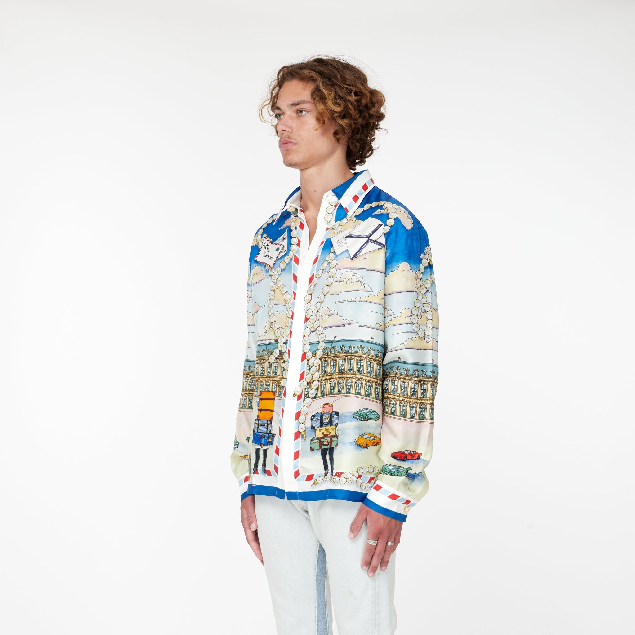 Chemise en soie Place de la Concorde - Lesthete casablanca