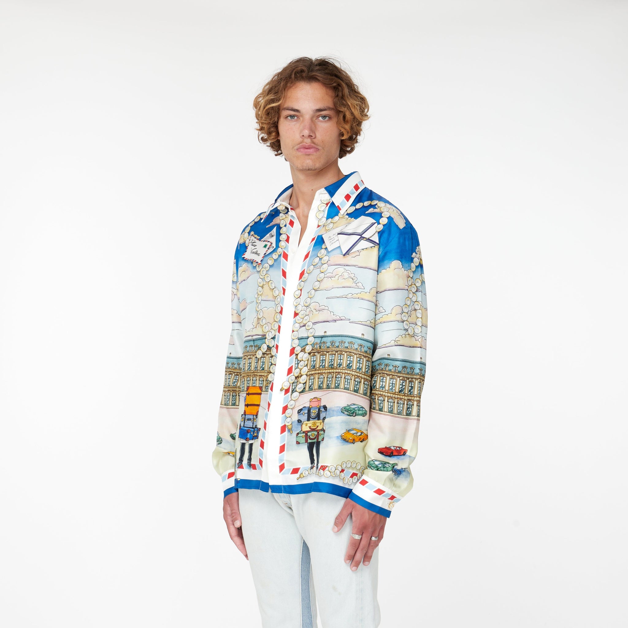 Chemise en soie Place de la Concorde - Lesthete casablanca