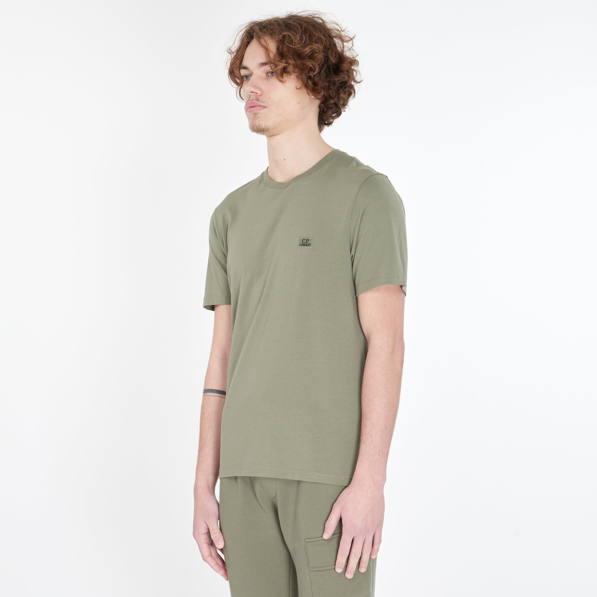 T-Shirt Cp Company Jersey Kaki
