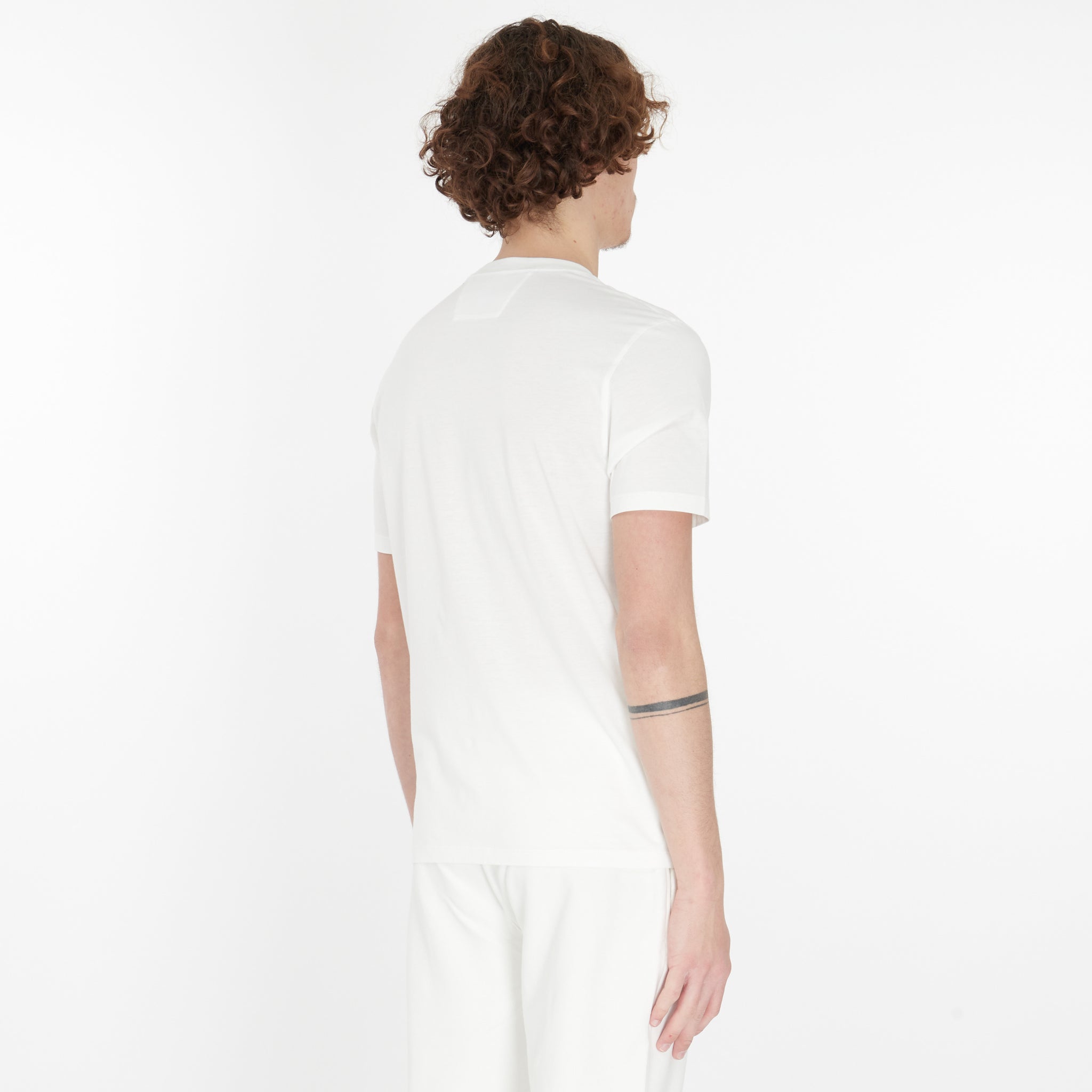 T-Shirt Cp Company Jersey Blanc