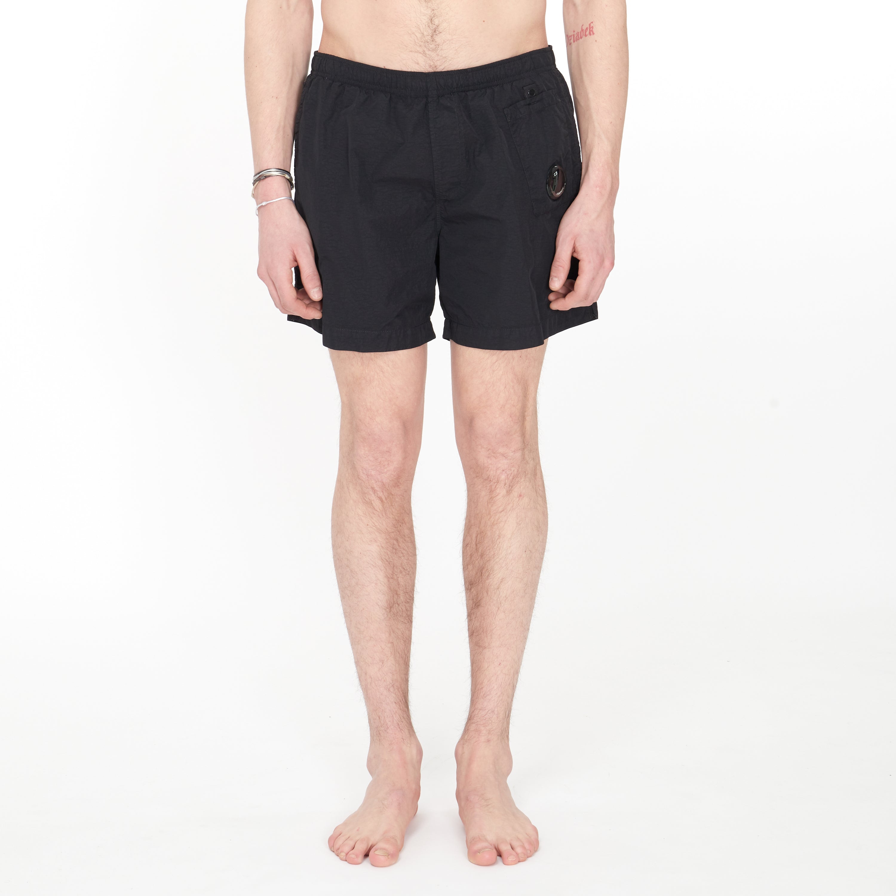 Short de Bain Cp Company Flat Nylon Pocket Noir