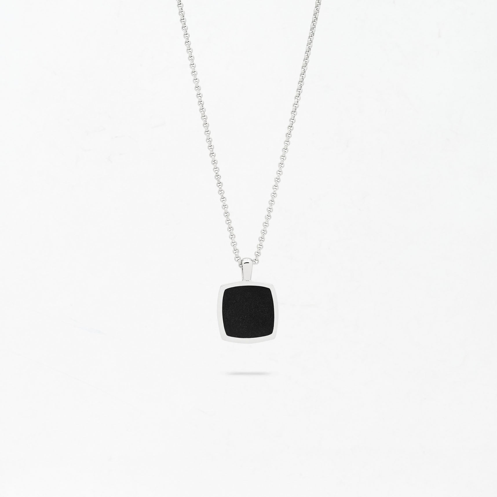 Collier Tom Wood Cushion Pendant Black Onyx