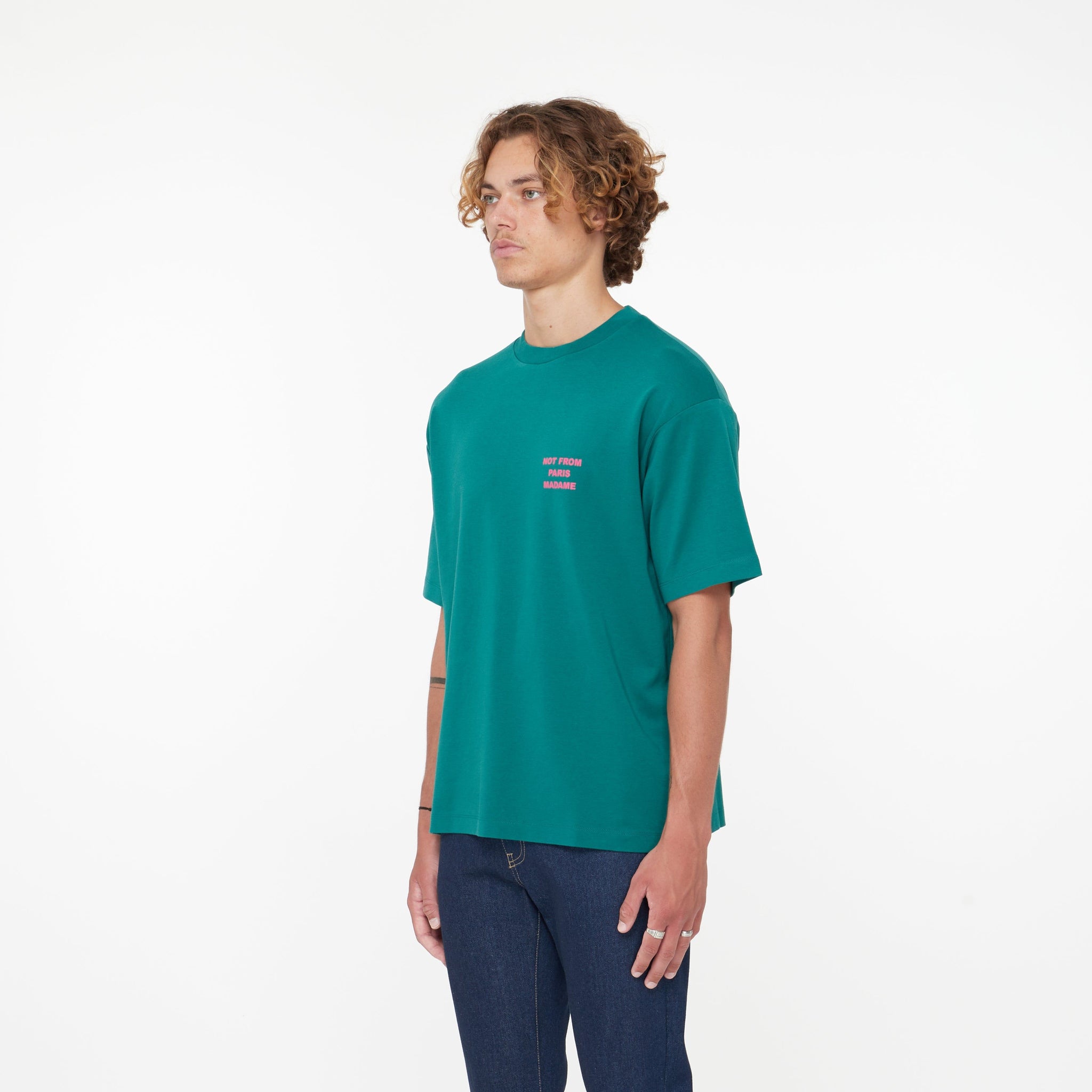 Tee Shirt Slogan Vert - Lesthete drole de monsieur